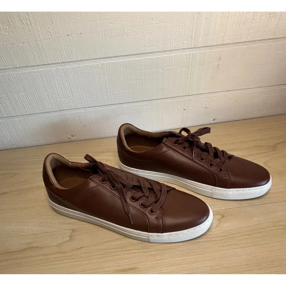 Banana Republic Mens Brown Cognac Low Top Sneakers Size‎ 12 662548 Lace Up Shoes